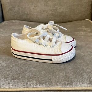 Converse White and Red Kids Sneakers